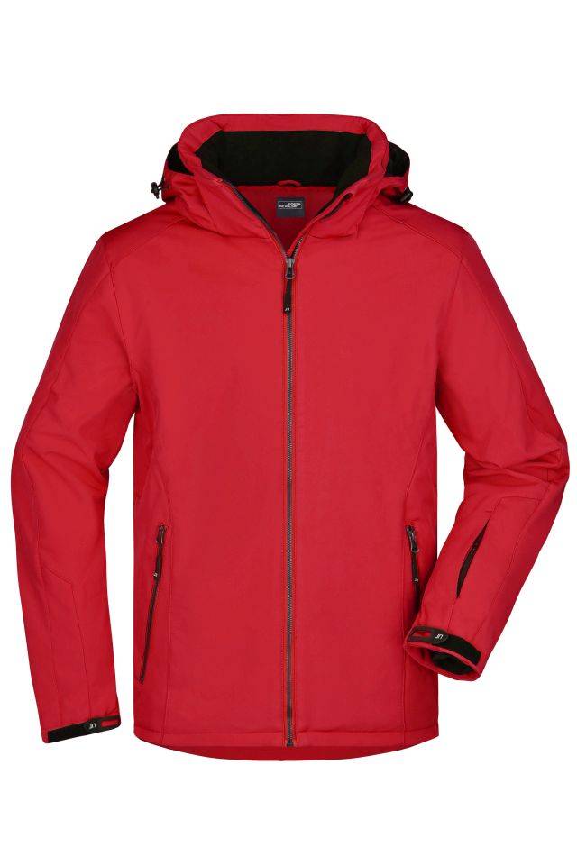 Men's Wintersport Jacket Elastische, gefütterte Softshelljacke rot, Gr. XL