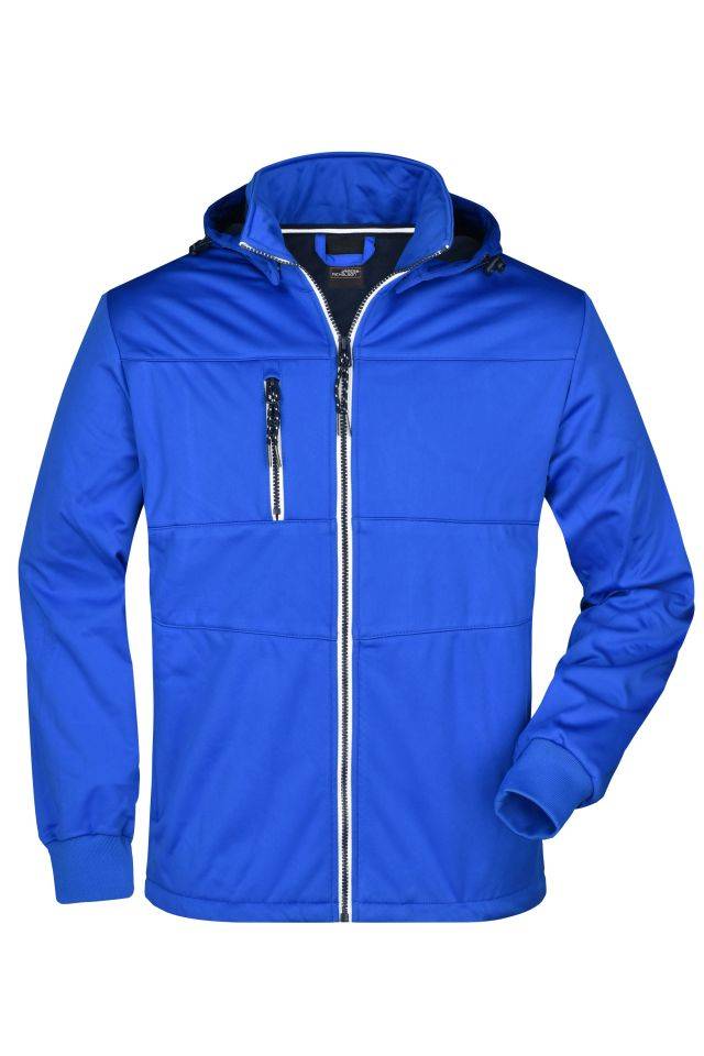 Men's Maritime Jacket Junge Softshell Jacke mit modischen Details blau/weiß, Gr. XXL