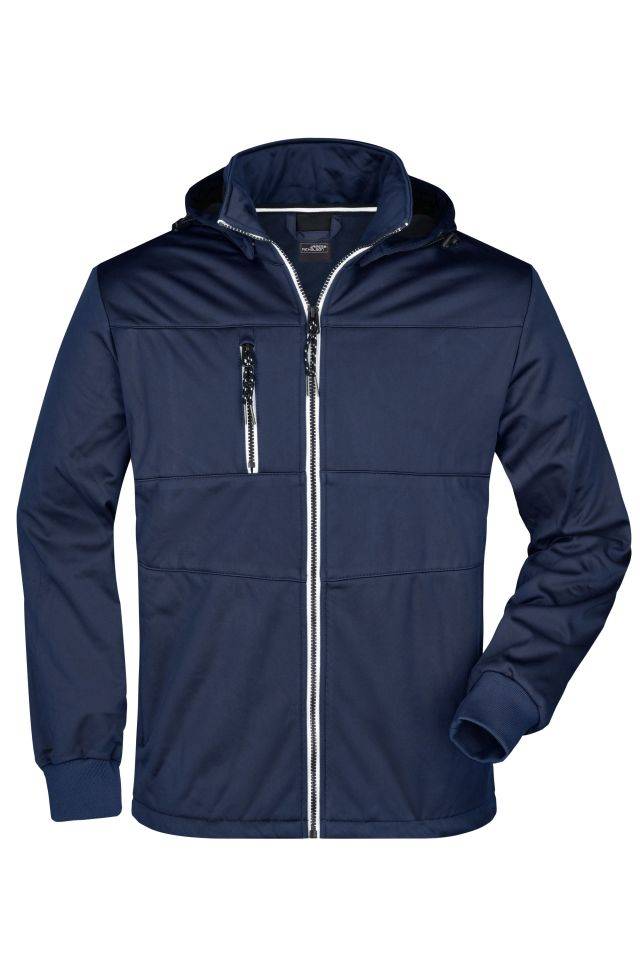 Men's Maritime Jacket Junge Softshell Jacke mit modischen Details blau/weiß, Gr. 3XL