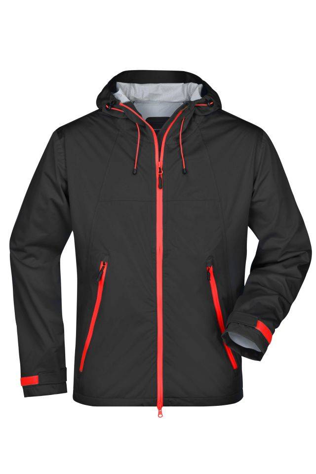 Men's Outdoor Jacket Ultraleichte Softshell-Jacke für extreme Wetterbedingungen schwarz/rot, Gr. M