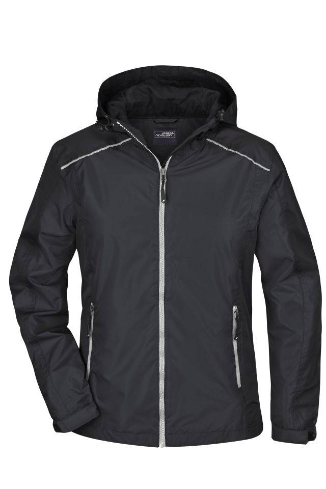 Ladies' Rain Jacket Sportliche, funktionale Outdoorjacke schwarz/grau, Gr. XL