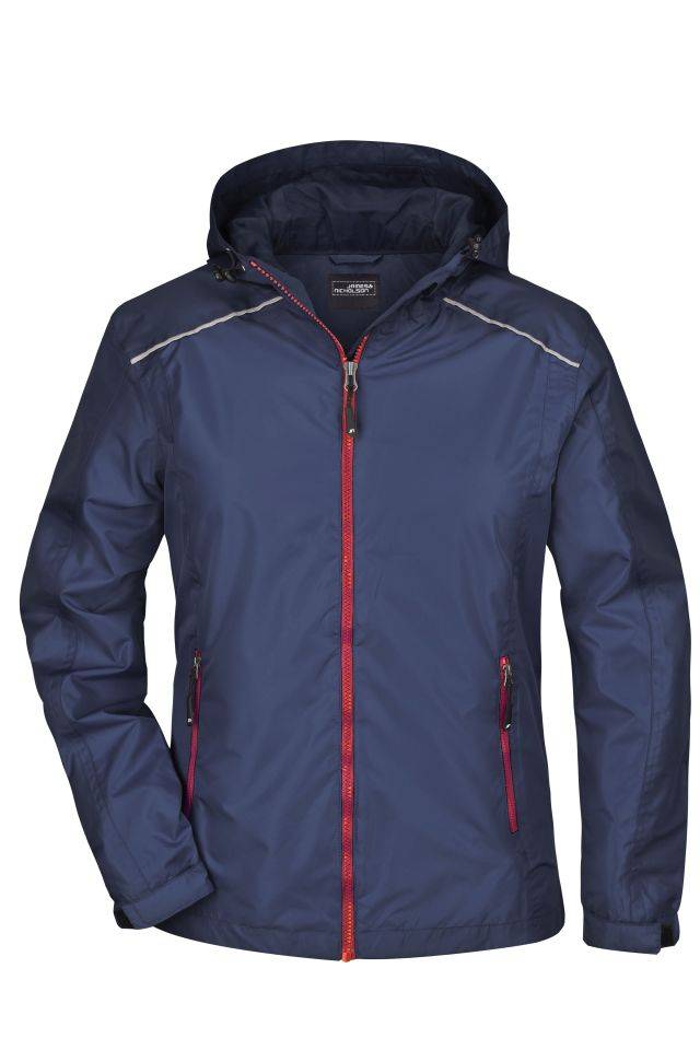 Ladies' Rain Jacket Sportliche, funktionale Outdoorjacke rot/blau, Gr. M