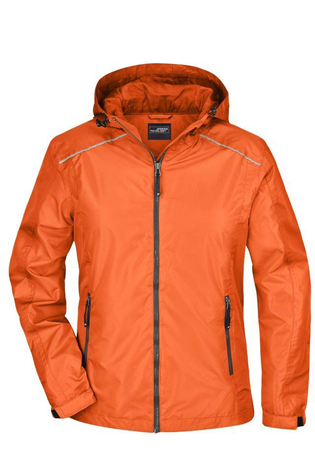 Ladies' Rain Jacket Sportliche, funktionale Outdoorjacke orange/grau, Gr. L