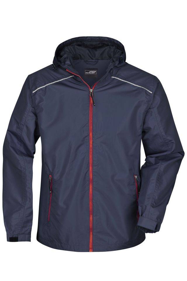 Men's Rain Jacket Sportliche, funktionale Outdoorjacke rot/blau, Gr. XXL