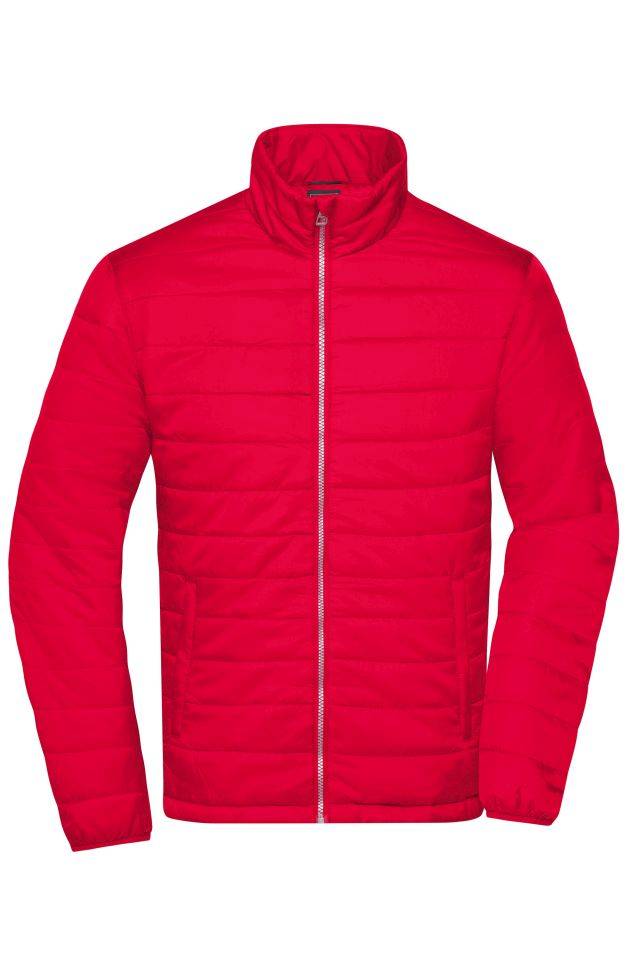 Men's Padded Jacket Leichte, wattierte Steppjacke rot, Gr. M