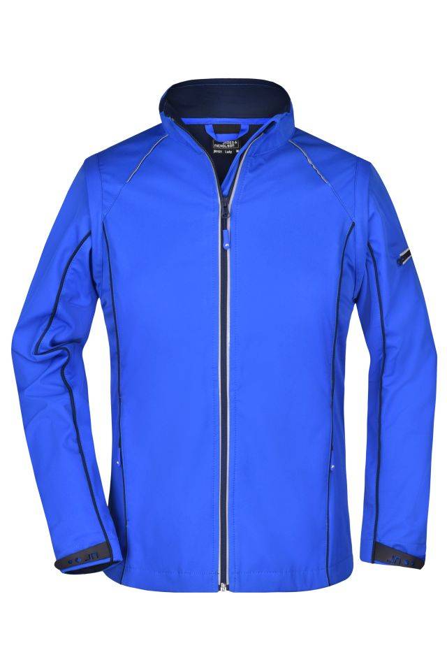 Ladies' Zip-Off Softshell Jacket 2 in 1 Jacke mit abzippbaren Ärmeln blau, Gr. S