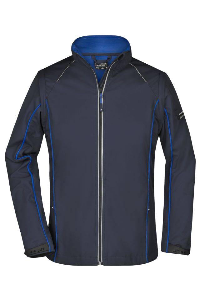 Ladies' Zip-Off Softshell Jacket 2 in 1 Jacke mit abzippbaren Ärmeln blau, Gr. XXL