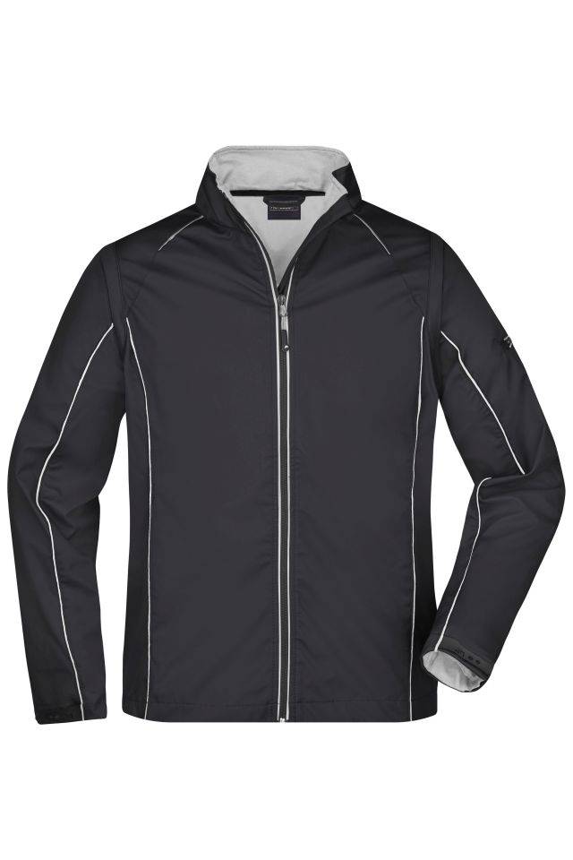 Men's Zip-Off Softshell Jacket 2 in 1 Jacke mit abzippbaren Ärmeln schwarz/grau, Gr. S
