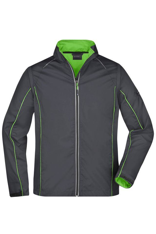 Men's Zip-Off Softshell Jacket 2 in 1 Jacke mit abzippbaren Ärmeln grün/grau, Gr. M