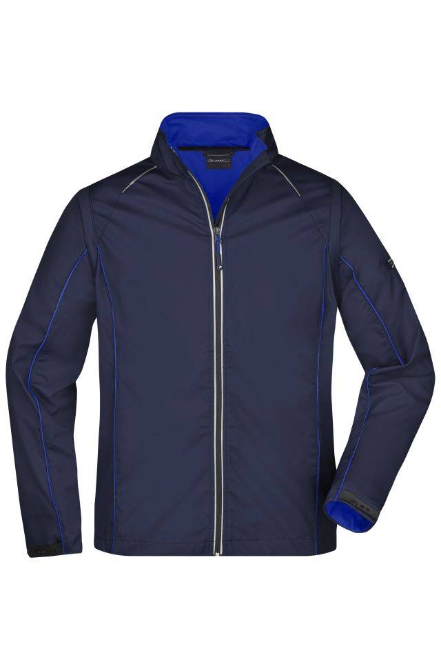 Men's Zip-Off Softshell Jacket 2 in 1 Jacke mit abzippbaren Ärmeln blau, Gr. XXL
