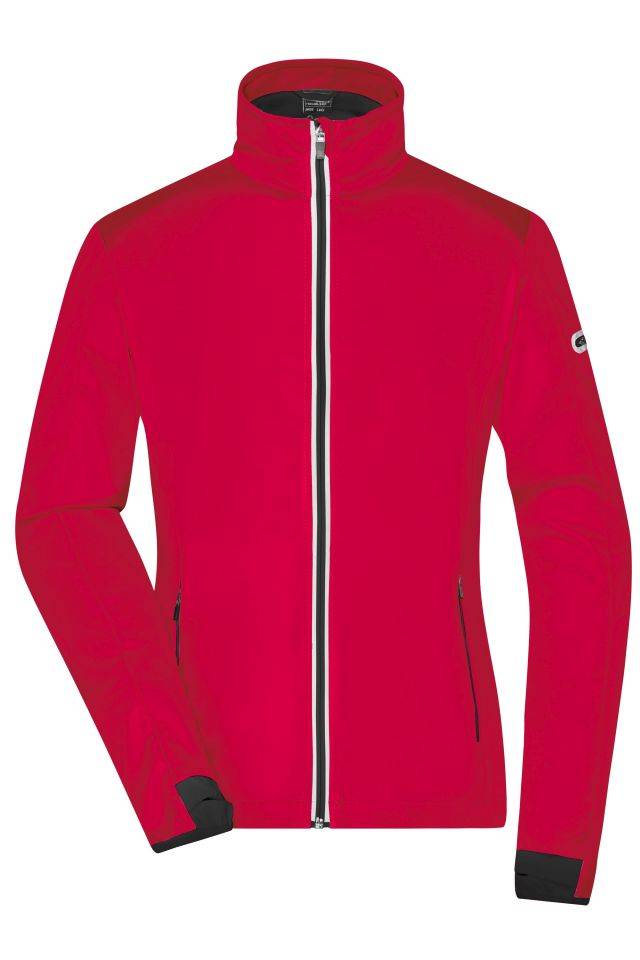Ladies' Sports Softshell Jacket Funktionelle Softshell-Jacke für Sport, Freizeit und Promotion rot/schwarz, Gr. L
