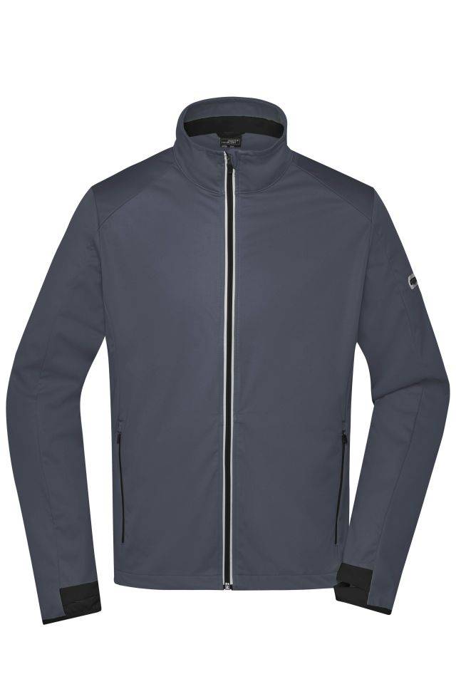 Men's Sports Softshell Jacket Funktionelle Softshell-Jacke für Sport, Freizeit und Promotion grau/schwarz, Gr. 3XL