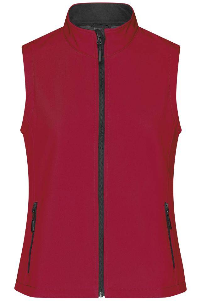 Ladies' Promo Softshell Vest Softshellweste für Promotion und Freizeit schwarz/rot, Gr. XL