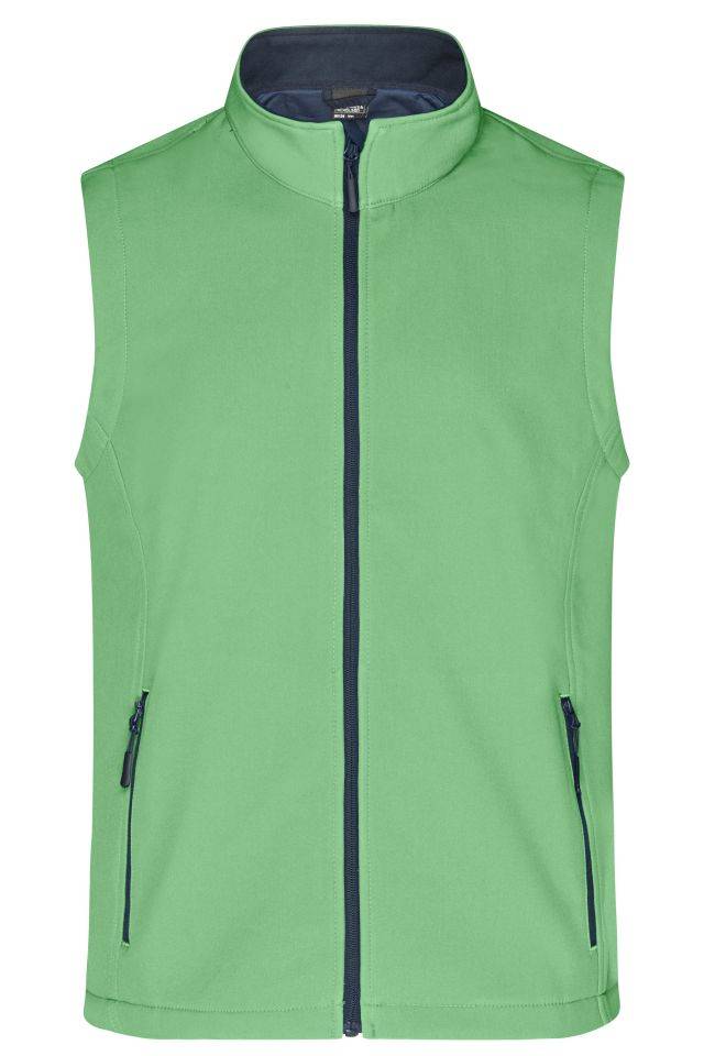Men's Promo Softshell Vest Softshellweste für Promotion und Freizeit blau/grün, Gr. 3XL
