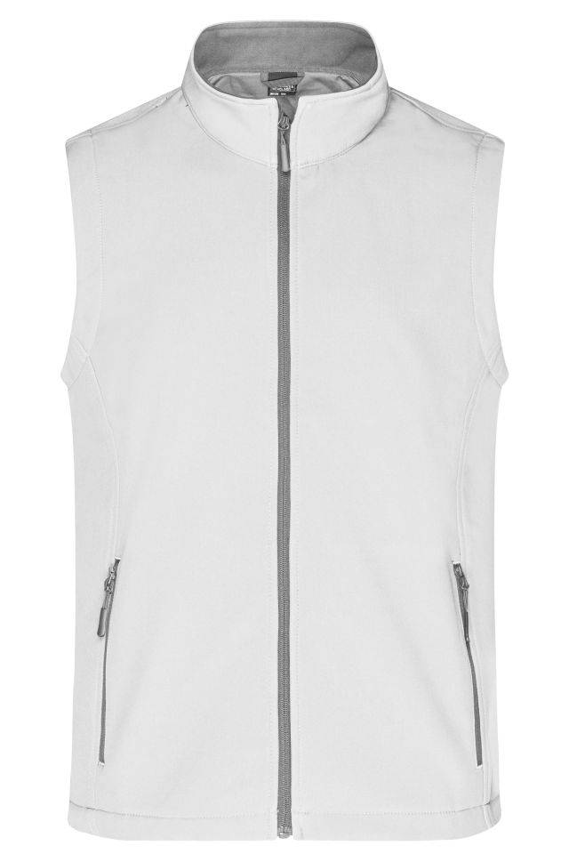Men's Promo Softshell Vest Softshellweste für Promotion und Freizeit weiß, Gr. XL