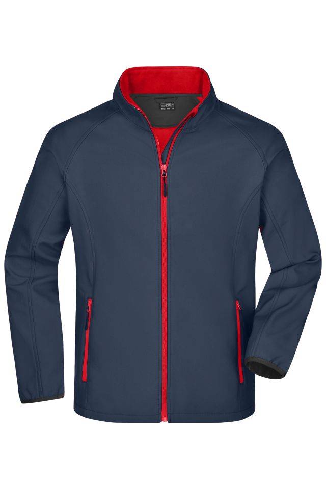 Men's Promo Softshell Jacket Softshelljacke für Promotion und Freizeit grau/rot, Gr. XL