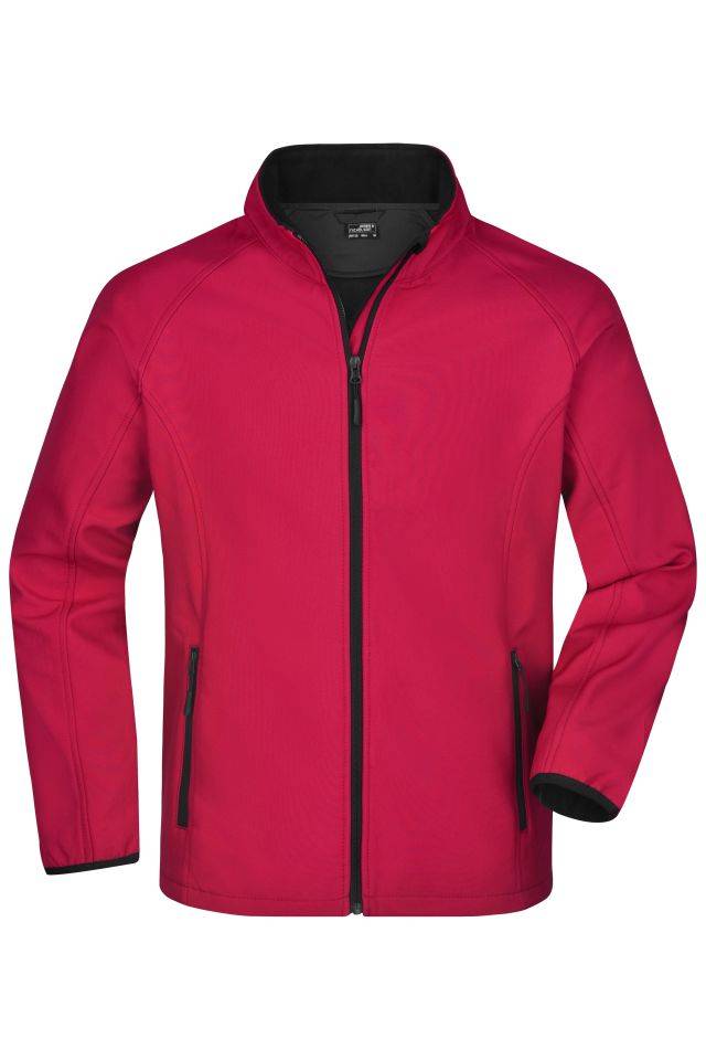 Men's Promo Softshell Jacket Softshelljacke für Promotion und Freizeit schwarz/rot, Gr. S