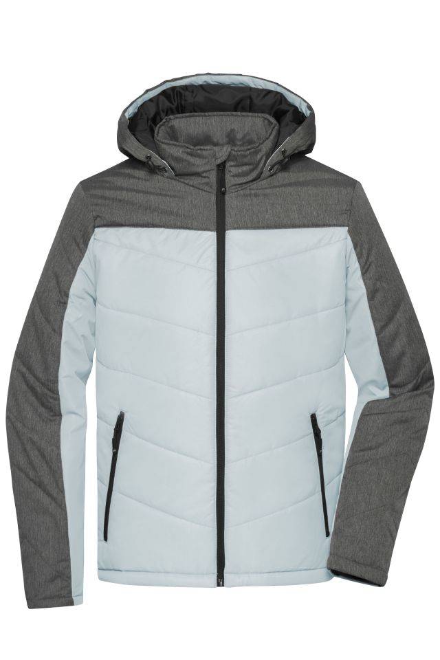 Men's Winter Jacket Sportliche Winterjacke mit Kapuze grau, Gr. XL