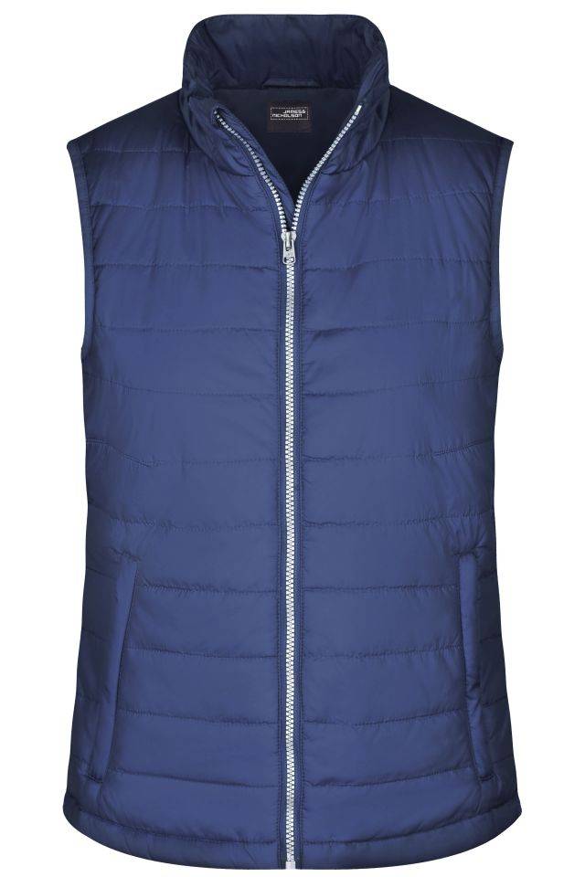 Ladies' Padded Vest Leichte, wattierte Steppweste blau, Gr. M