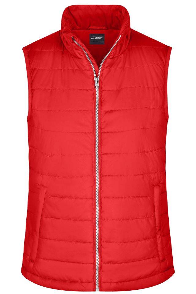 Ladies' Padded Vest Leichte, wattierte Steppweste rot, Gr. XXL