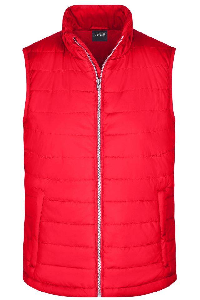 Men's Padded Vest Leichte, wattierte Steppweste rot, Gr. M