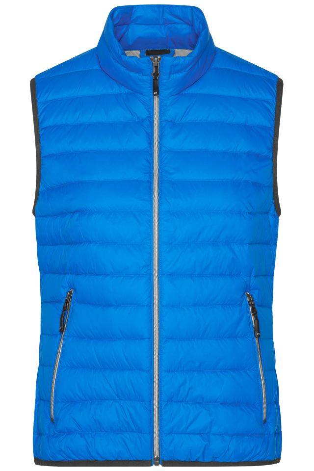 Ladies' Down Vest Leichte Daunenweste im klassischen Design blau/grau, Gr. L