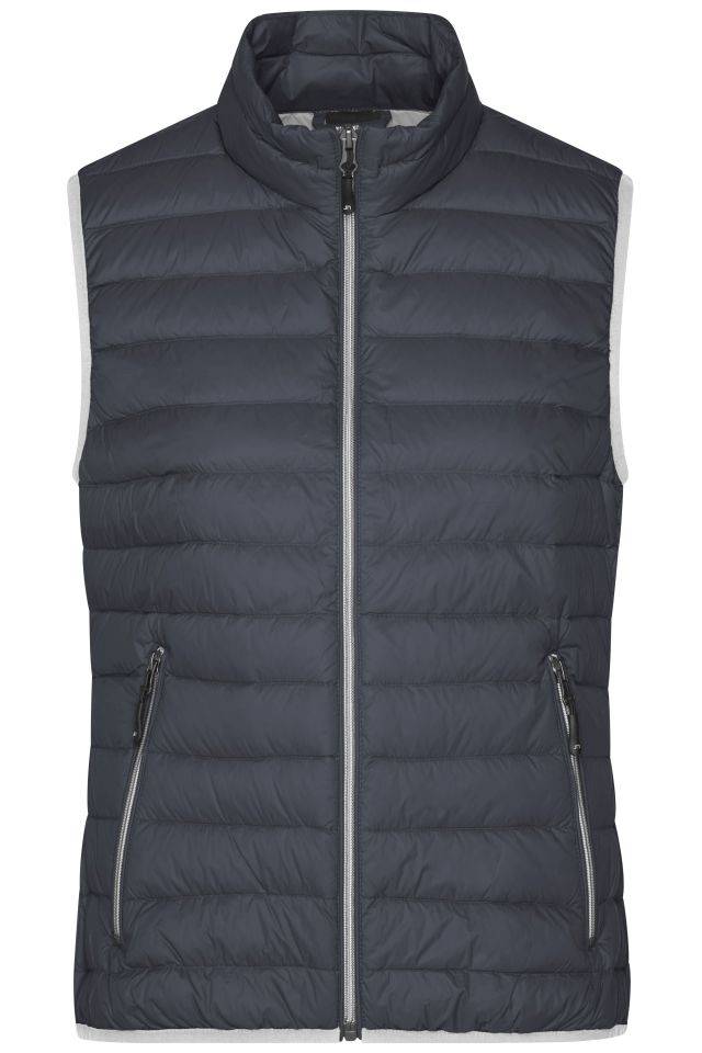 Ladies' Down Vest Leichte Daunenweste im klassischen Design grau, Gr. M
