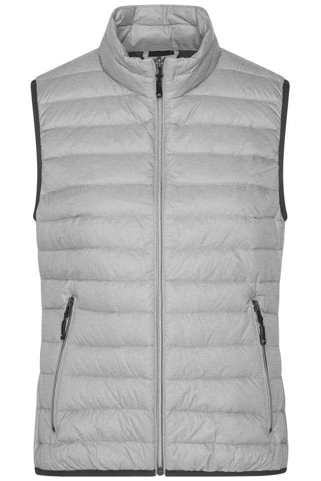 Ladies' Down Vest Leichte Daunenweste im klassischen Design grau, Gr. M