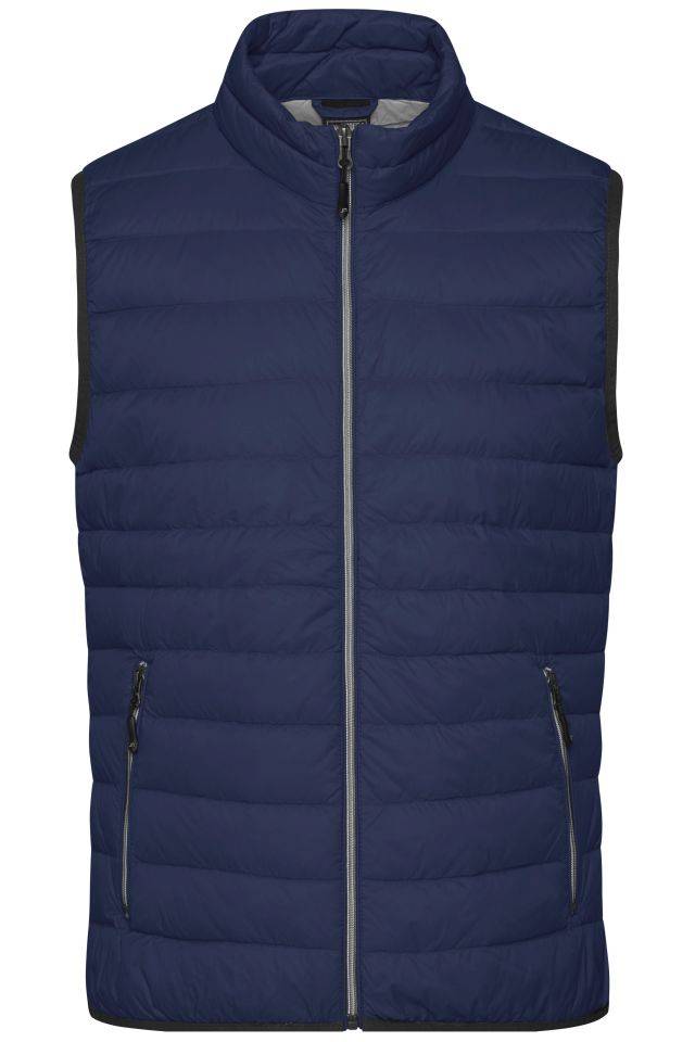 Men's Down Vest Leichte Daunenweste im klassischen Design blau/grau, Gr. M