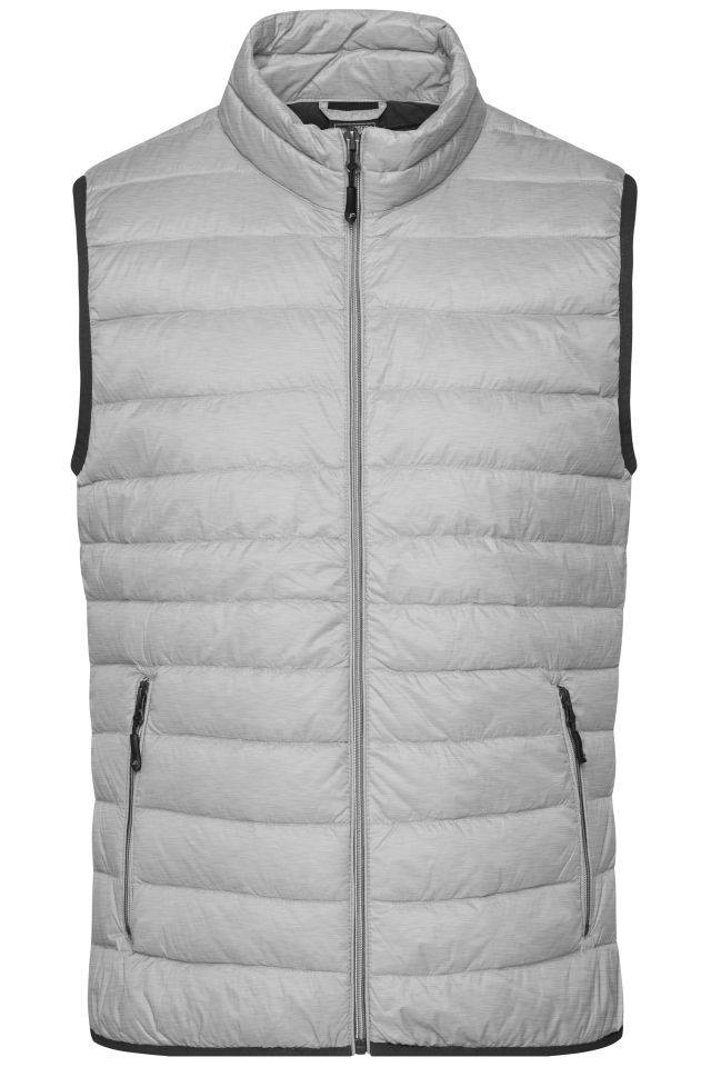 Men's Down Vest Leichte Daunenweste im klassischen Design grau, Gr. S