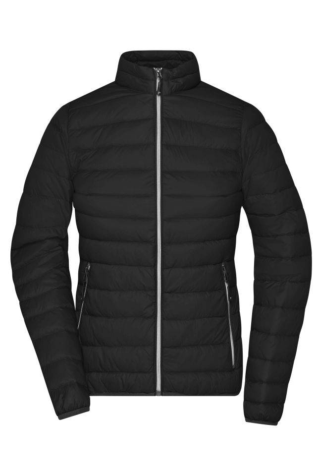 Ladies' Down Jacket Leichte Daunenjacke im klassischen Design schwarz/grau, Gr. L