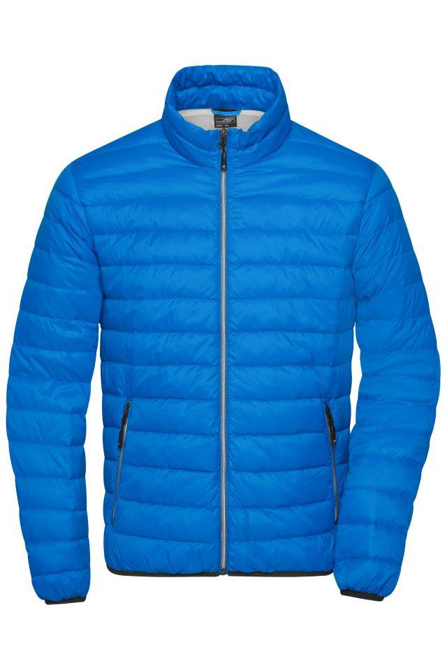Men's Down Jacket Leichte Daunenjacke im klassischen Design blau/grau, Gr. S