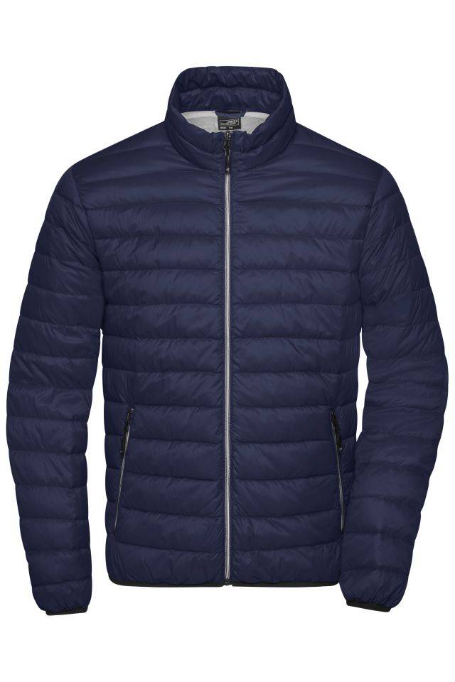 Men's Down Jacket Leichte Daunenjacke im klassischen Design blau/grau, Gr. 3XL