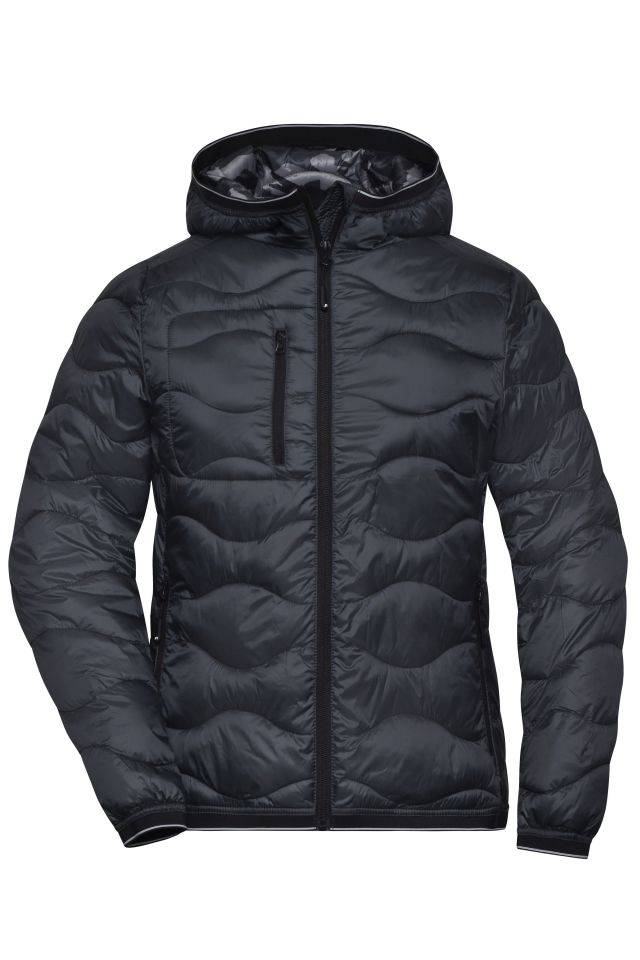 Ladies' Padded Jacket Gesteppte Jacke mit DuPont™ Sorona® Wattierung (nachwachsender, pflanzlicher Rohstoff) grau/braun,