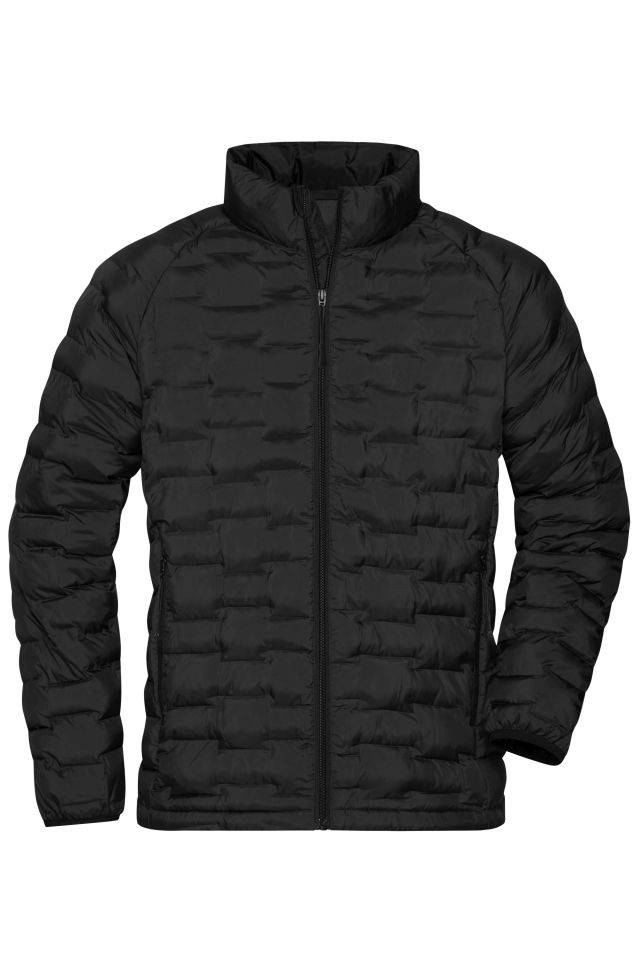 Men's Modern Padded Jacket Leichte, modische Steppjacke aus recyceltem Polyester schwarz, Gr. L
