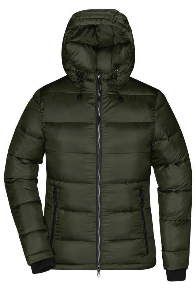 Ladies' Padded Jacket Gesteppte Winterjacke aus recyceltem Polyester mit DuPont™Sorona® Wattierung grün/gelb, Gr. S
