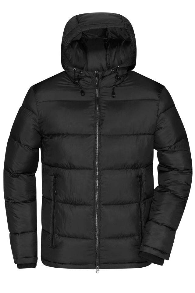 Men's Padded Jacket Gesteppte Winterjacke aus recyceltem Polyester mit DuPont™Sorona® Wattierung schwarz/rot, Gr. S