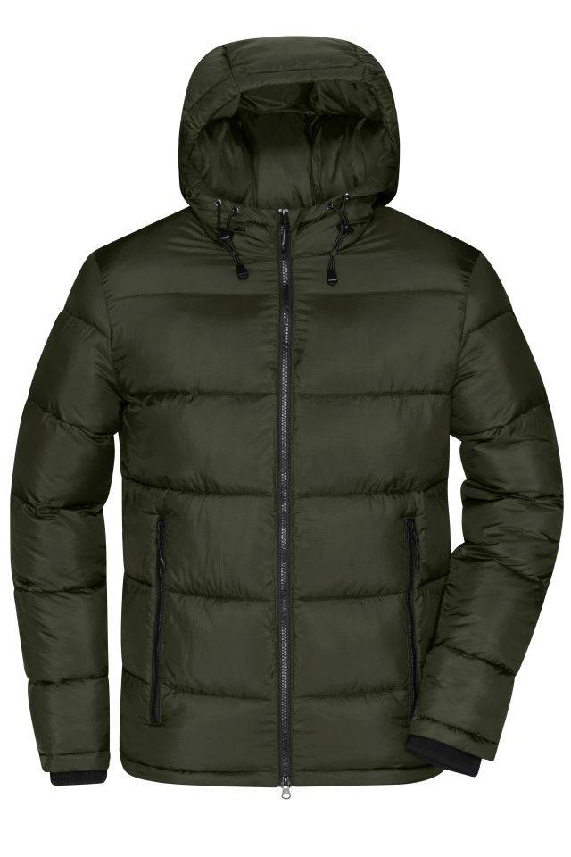 Men's Padded Jacket Gesteppte Winterjacke aus recyceltem Polyester mit DuPont™Sorona® Wattierung grün/gelb, Gr. XXL