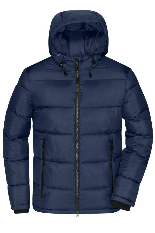 Men's Padded Jacket Gesteppte Winterjacke aus recyceltem Polyester mit DuPont™Sorona® Wattierung blau, Gr. M