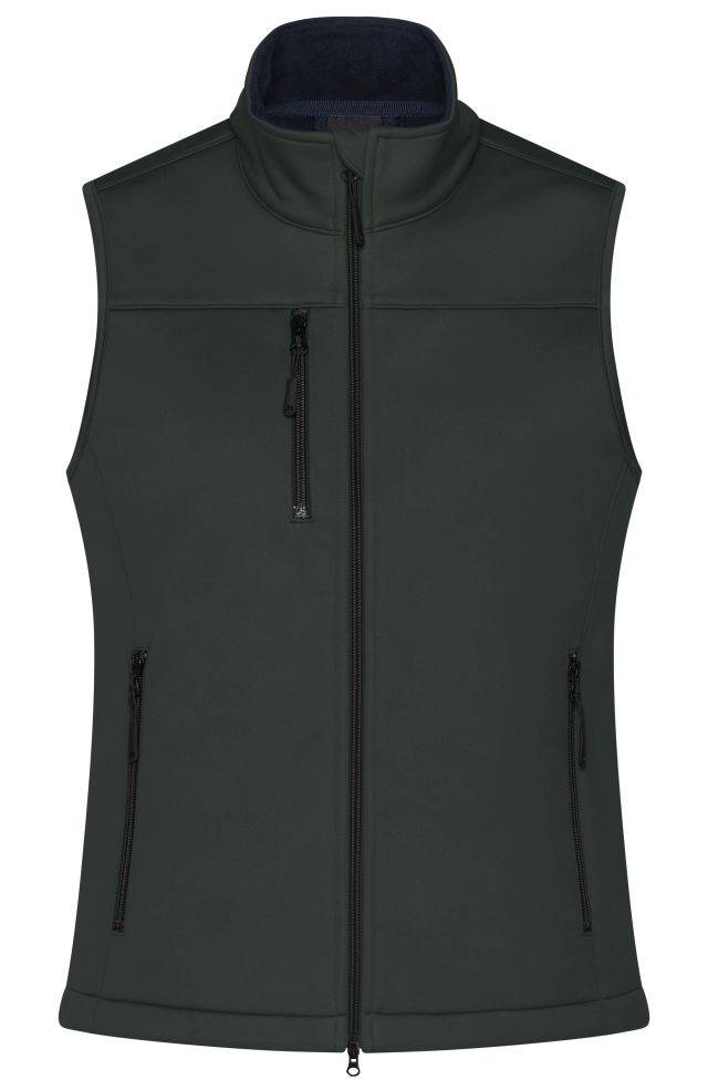 Ladies' Softshell Vest Klassische Softshellweste im sportlichen Design aus recyceltem Polyester grau, Gr. S
