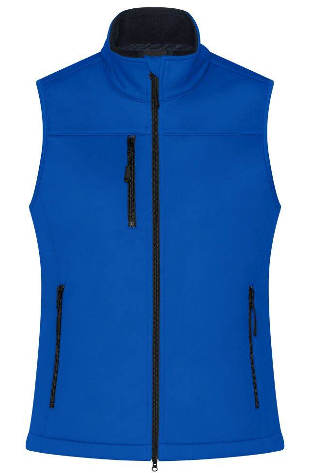Ladies' Softshell Vest Klassische Softshellweste im sportlichen Design aus recyceltem Polyester blau, Gr. M