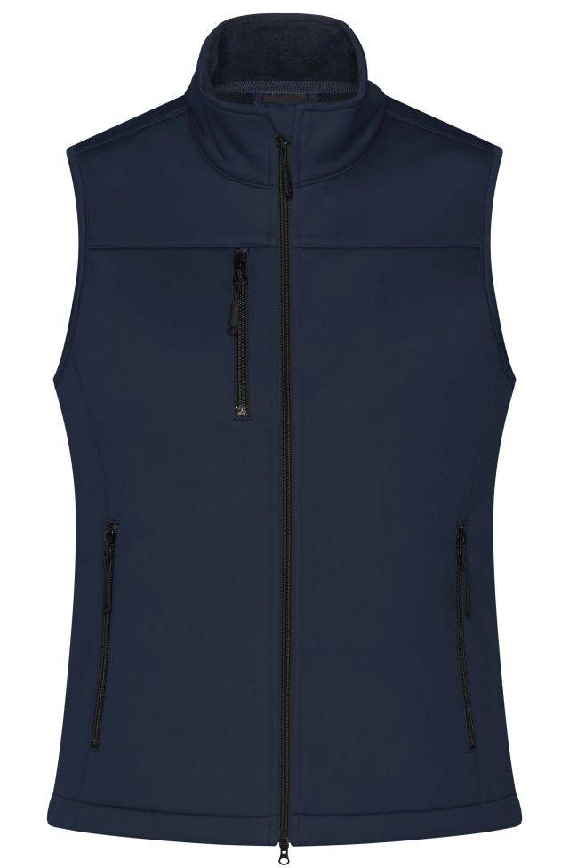 Ladies' Softshell Vest Klassische Softshellweste im sportlichen Design aus recyceltem Polyester blau, Gr. M