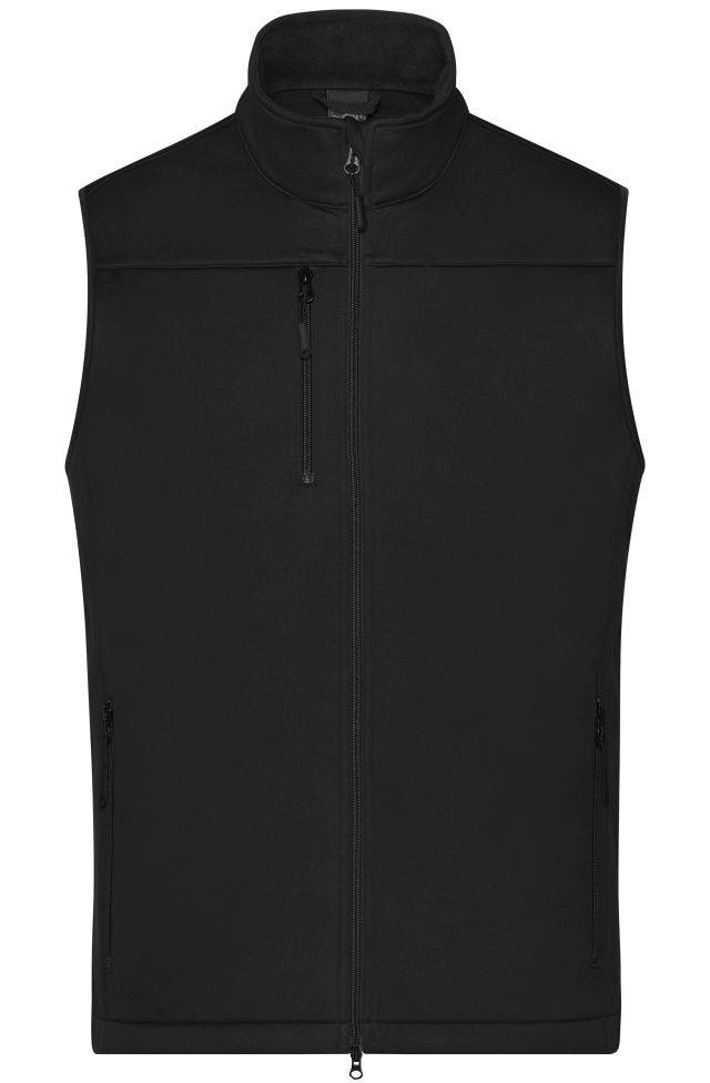 Men's Softshell Vest Klassische Softshellweste im sportlichen Design aus recyceltem Polyester schwarz, Gr. M