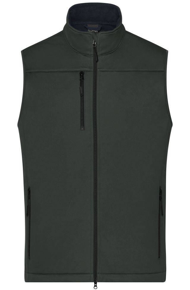 Men's Softshell Vest Klassische Softshellweste im sportlichen Design aus recyceltem Polyester grau, Gr. M