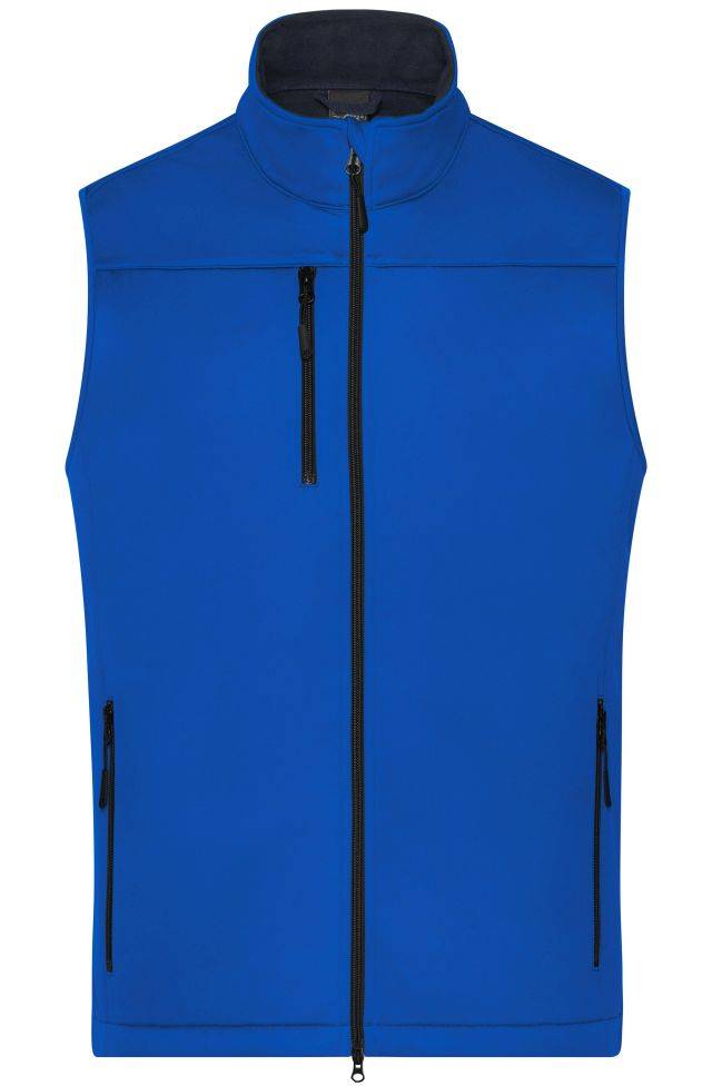 Men's Softshell Vest Klassische Softshellweste im sportlichen Design aus recyceltem Polyester blau, Gr. S