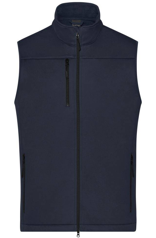 Men's Softshell Vest Klassische Softshellweste im sportlichen Design aus recyceltem Polyester blau, Gr. M