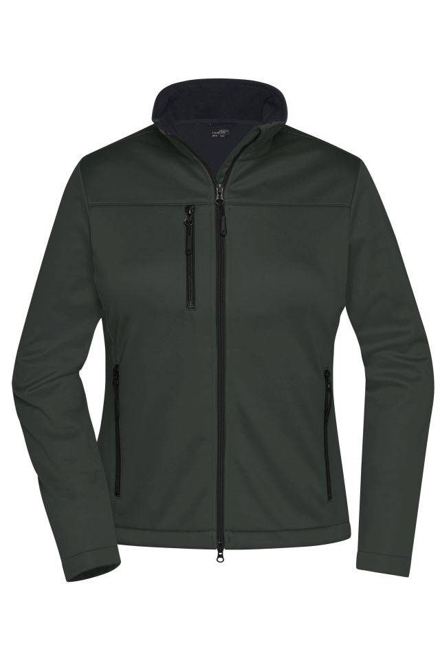 Ladies' Softshell Jacket Klassische Softshelljacke im sportlichen Design aus recyceltem Polyester grau, Gr. XS