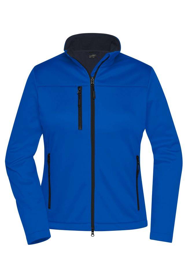 Ladies' Softshell Jacket Klassische Softshelljacke im sportlichen Design aus recyceltem Polyester blau, Gr. M