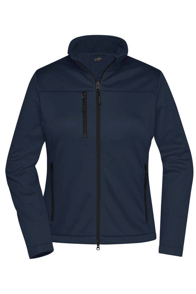 Ladies' Softshell Jacket Klassische Softshelljacke im sportlichen Design aus recyceltem Polyester blau, Gr. XXL