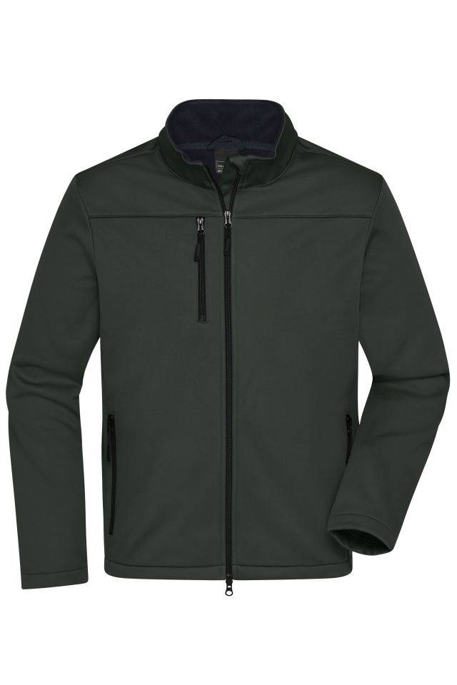 Men's Softshell Jacket Klassische Softshelljacke im sportlichen Design aus recyceltem Polyester grau, Gr. M